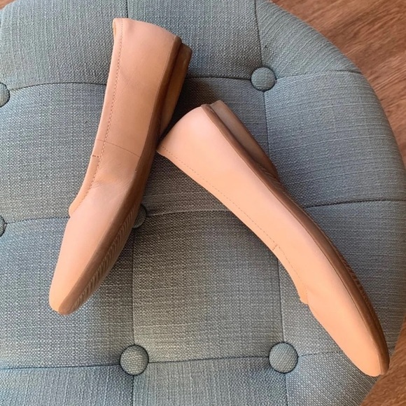 Clarks Blush Pink Minimal Leather Ballet Flats - Picture 2 of 10